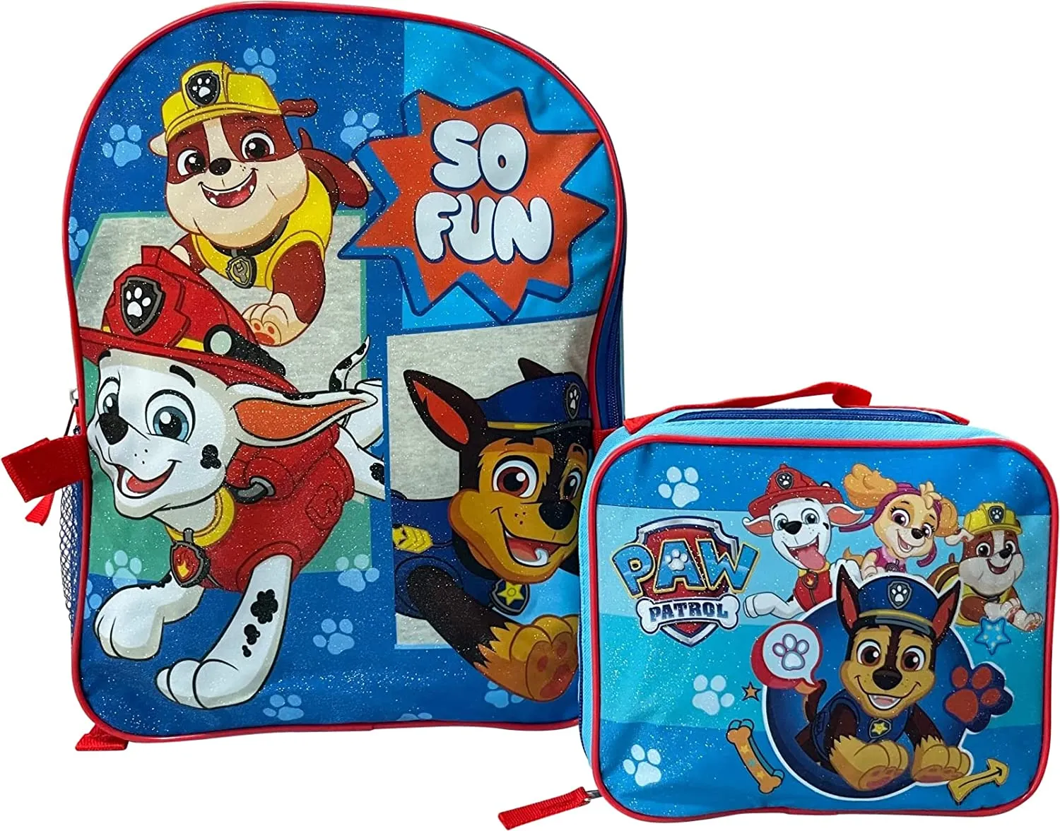 Paw Patrol Large Backpack Lunch Bag Set