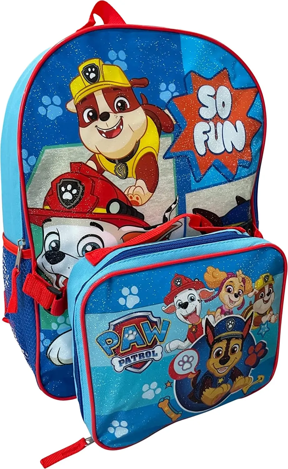 Paw Patrol Large Backpack Lunch Bag Set