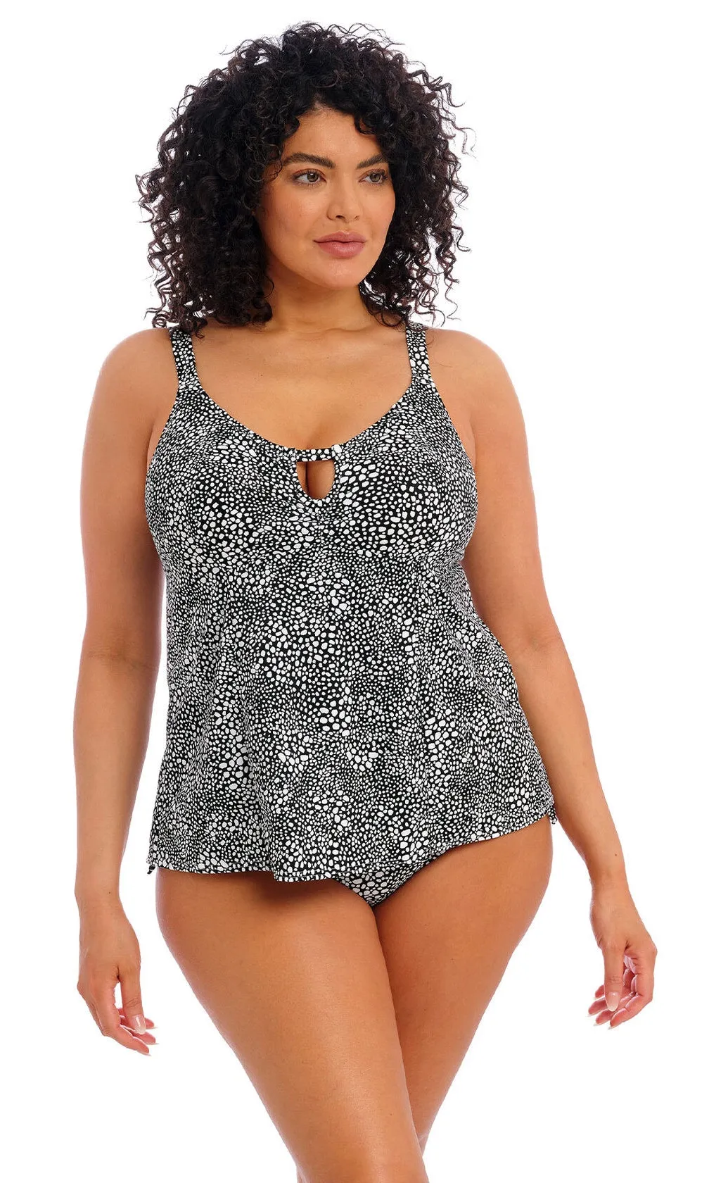 Pebble Cove Black Non Wired Moulded Tankini Top