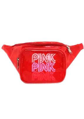 Pink Lady Jelly Fanny Pack in Red