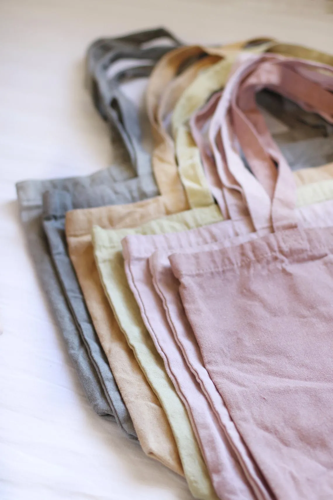 Plant Dyed cotton Canvas Tote - Neutral earthy tones