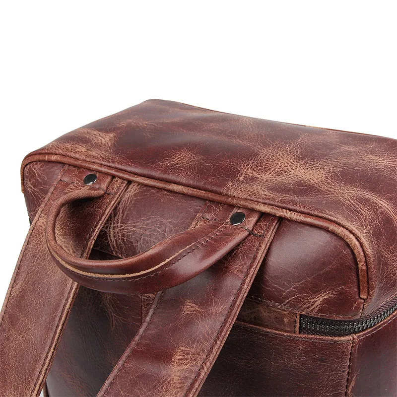 Pyre Crackle Leather Back Pack|Bag Cefn Pyre