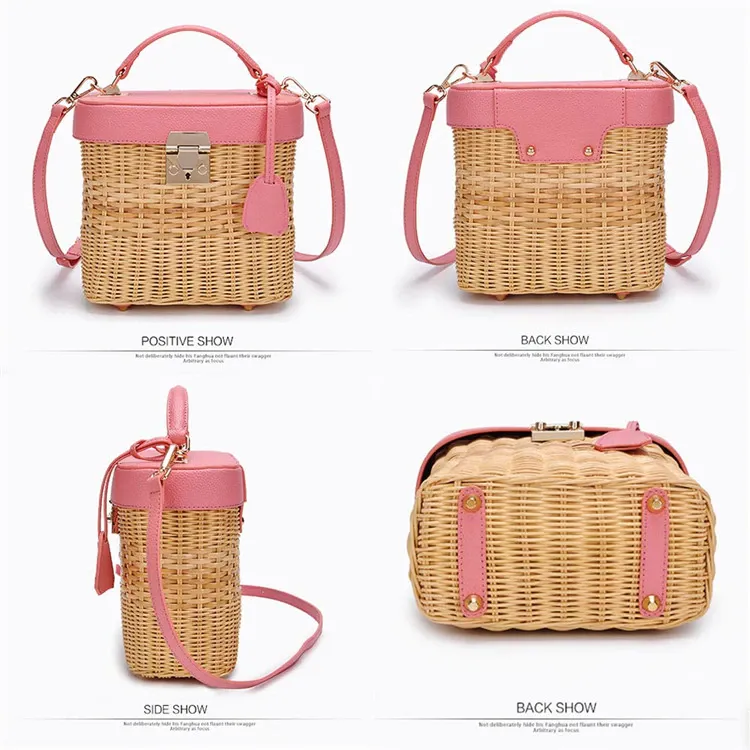 Rattan Straw Crossbody Bag