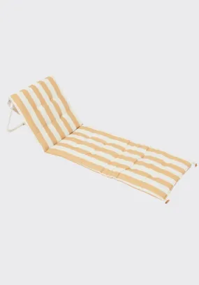 Reclining Beach Chair Mango Bay Golden Mustard Stripe