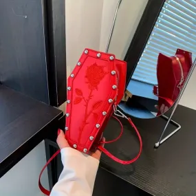 Red Rose Coffin crossbody bag