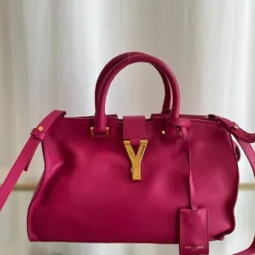 SAINT LAURENT Slouchy Pink Shoulder Bag