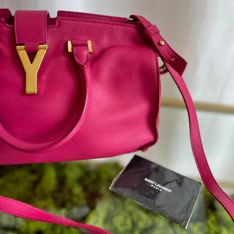 SAINT LAURENT Slouchy Pink Shoulder Bag