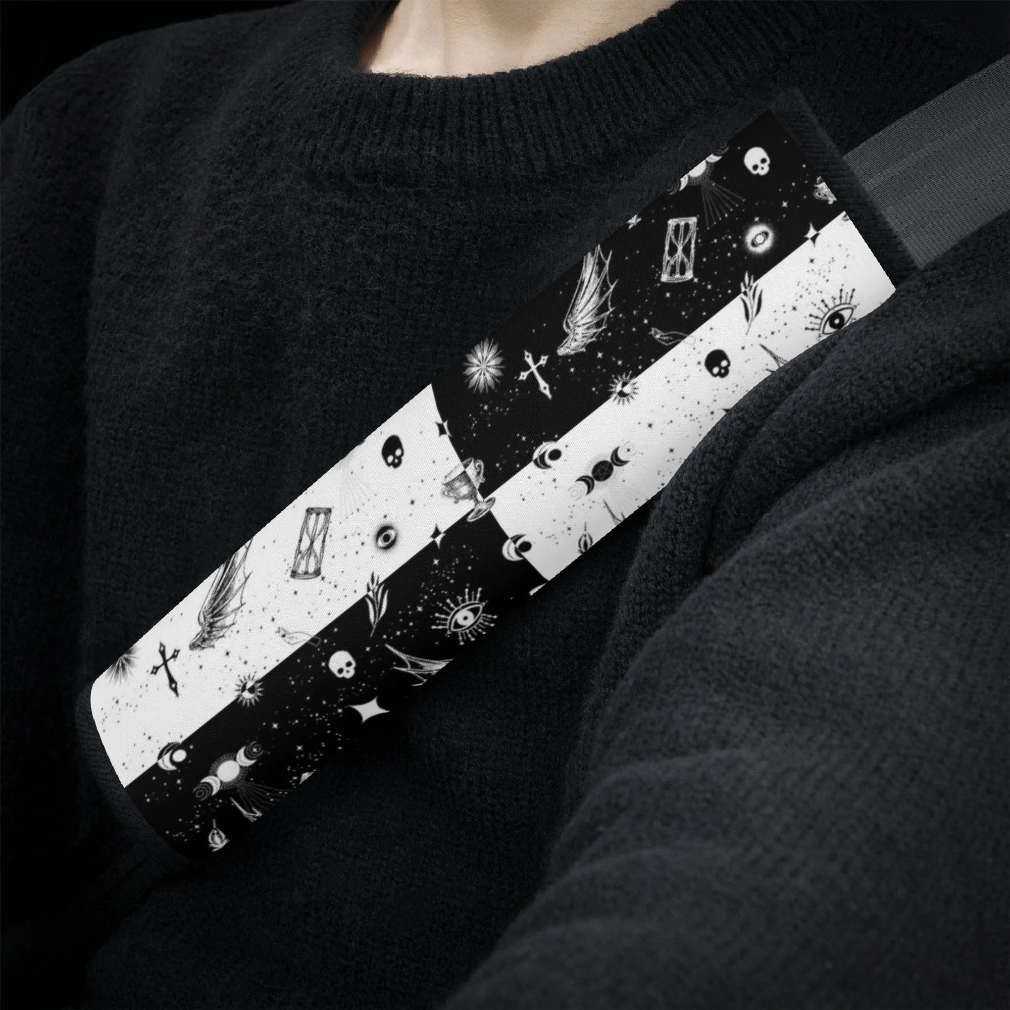 Seat Belt Cover for Cars | Vehicle Seatbelt Protector | Shoulder Pad/Cushion | Safety Belt Wrap | Monochrome Checkered