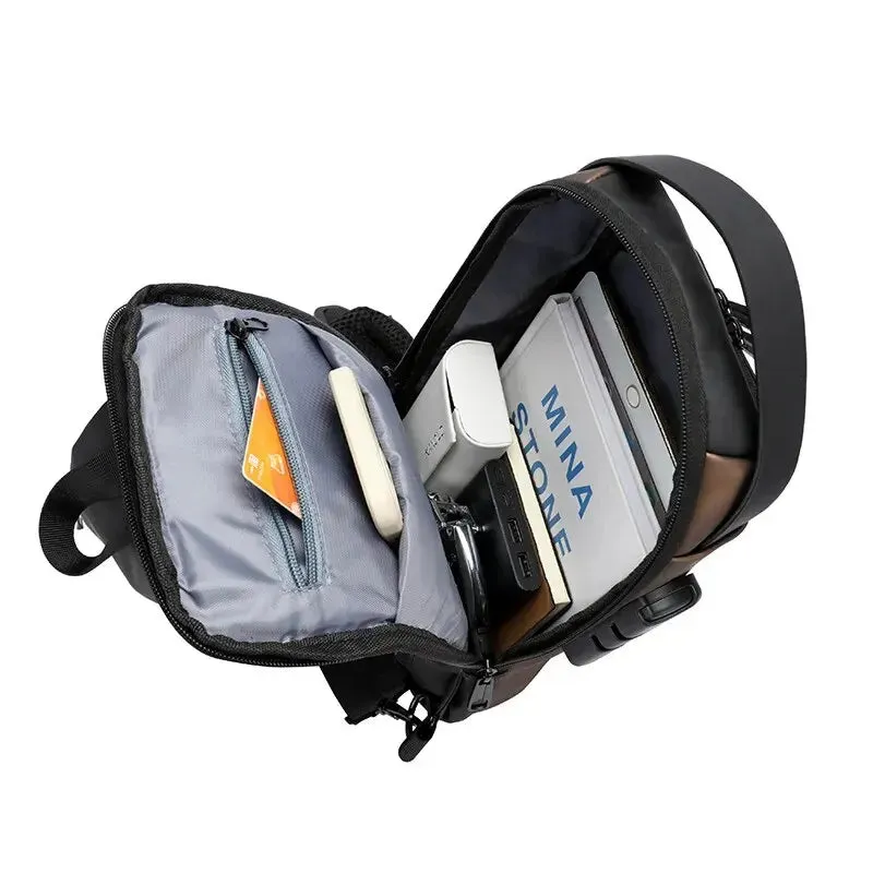 Secure Your Essentials with Our Multifunctional Anti-Theft USB Shoulder Bag for Men