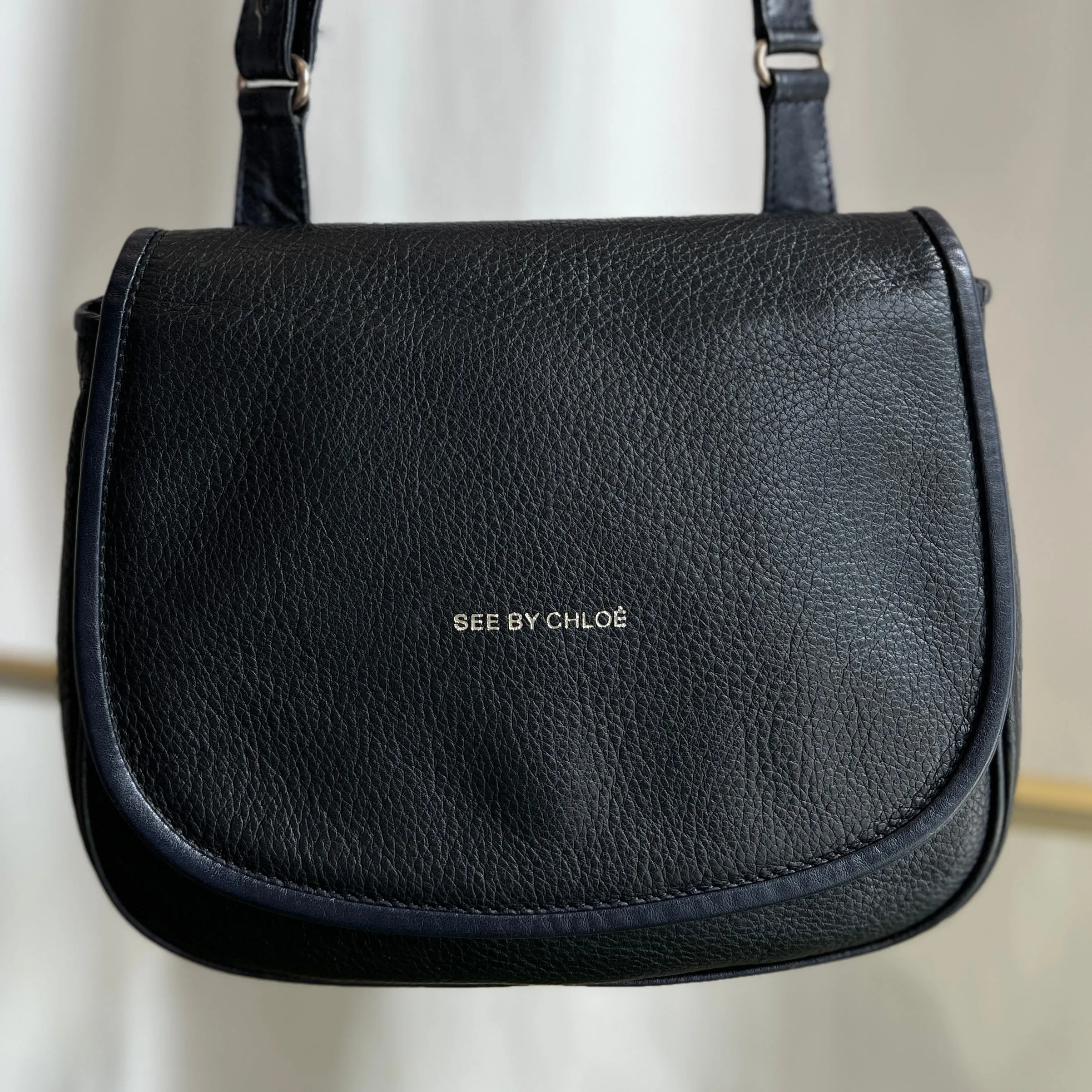 SEE BY CHLOE Black Leather Shoulder Bag