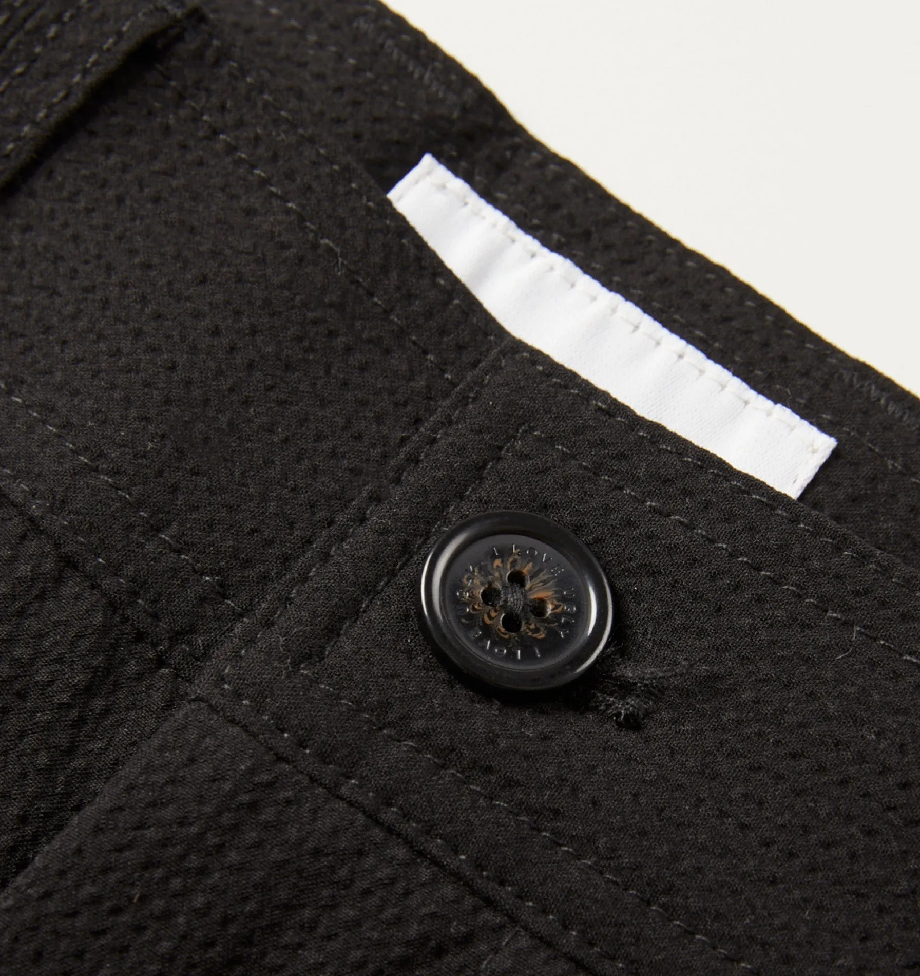 Seersucker Slim Kobe Pant - Black