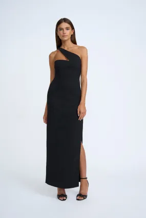 Sharp One Shoulder Dress | Final Sale - Black