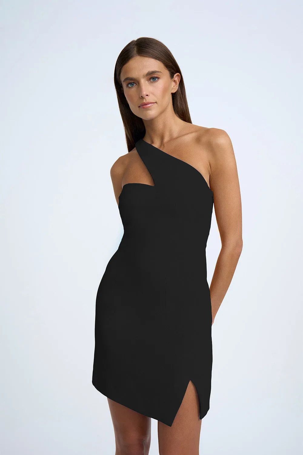 Sharp One Shoulder Mini - Black