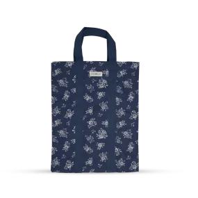 Shopping Bag with Webbing Handle - English Rose - Navy