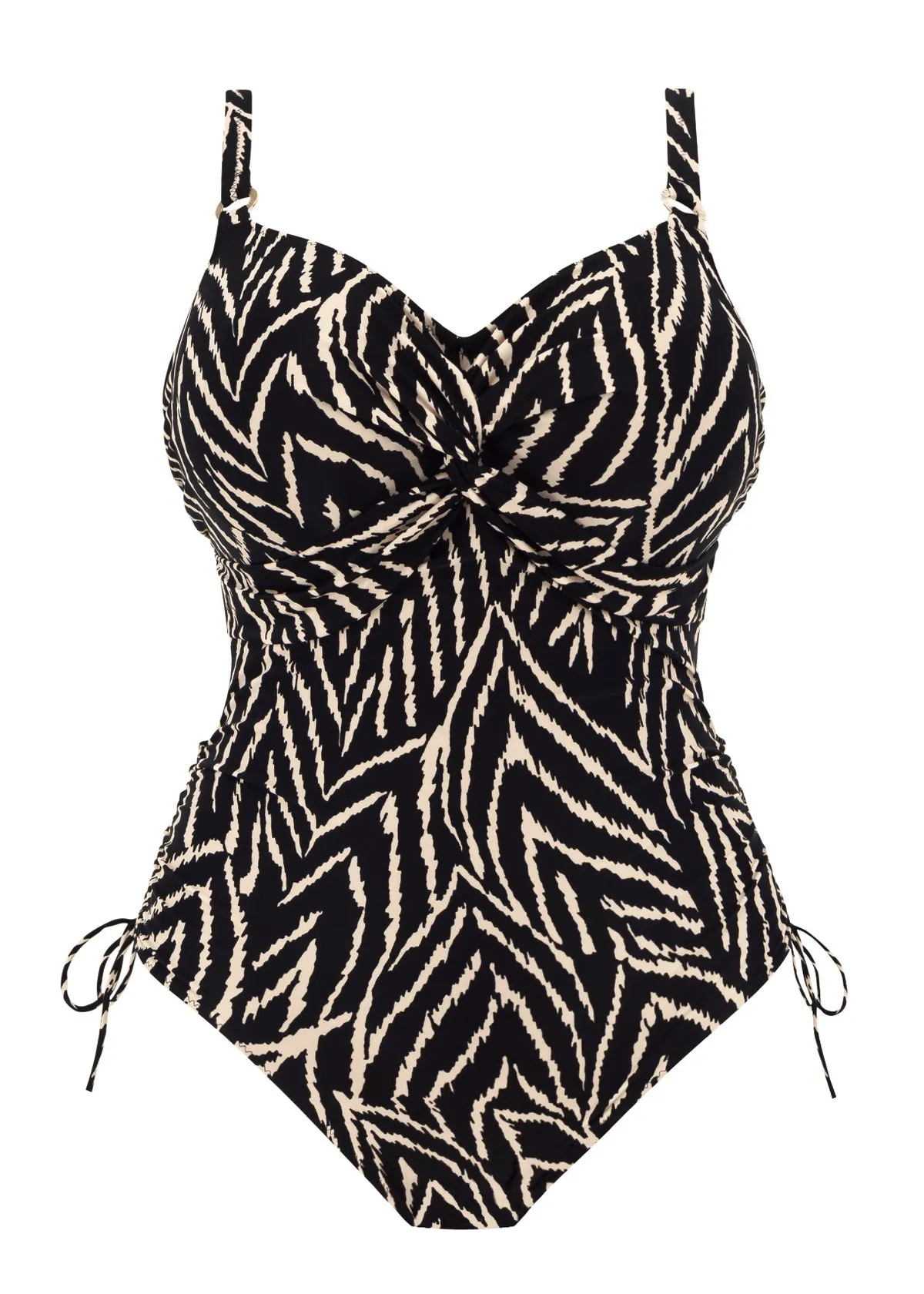 Silhouette Island Monochrome UW Twist Front Swimsuit With Adjustable Leg