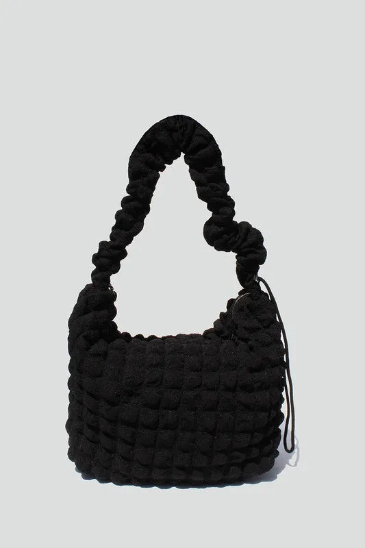 STREET LEVEL PUCKER SHOULDER BAG