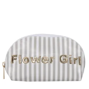 Striped Flower Girl Travel Pouch