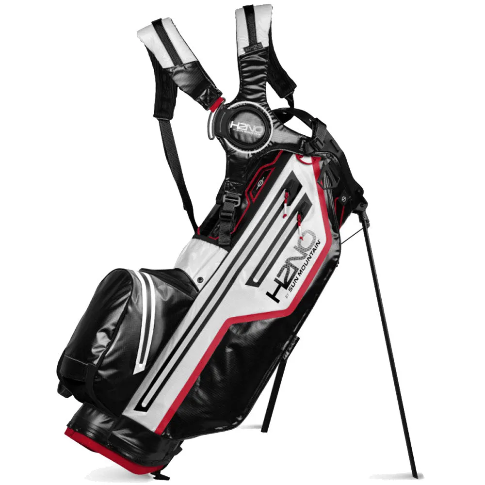 Sun Mountain H2NO Lite Waterproof Stand Bag - Black/White/Red