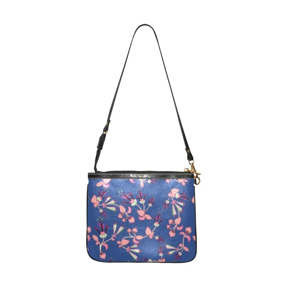 Swift Floral Peach Blue Small Shoulder Bag