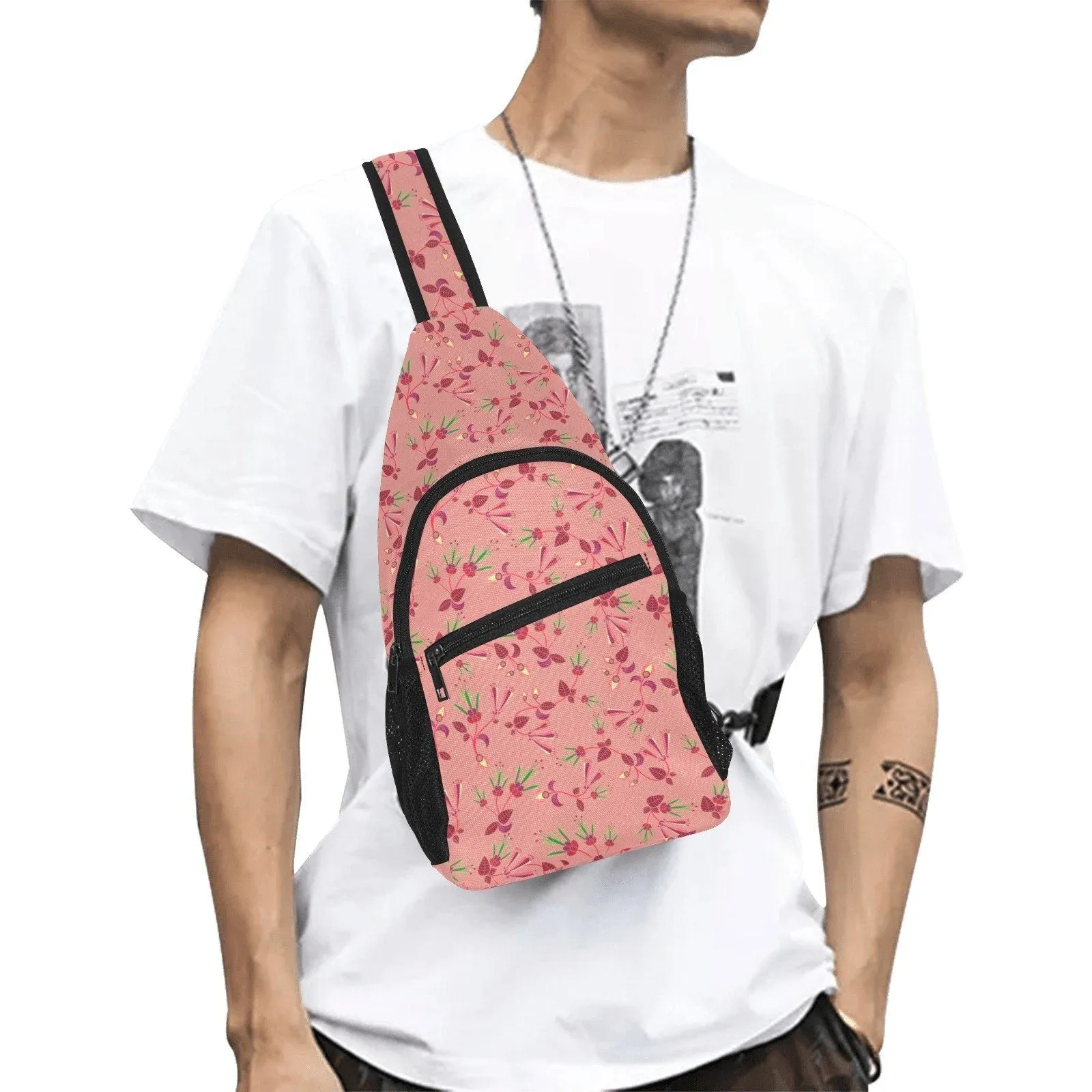 Swift Floral Peach Rouge Remix Chest Bag