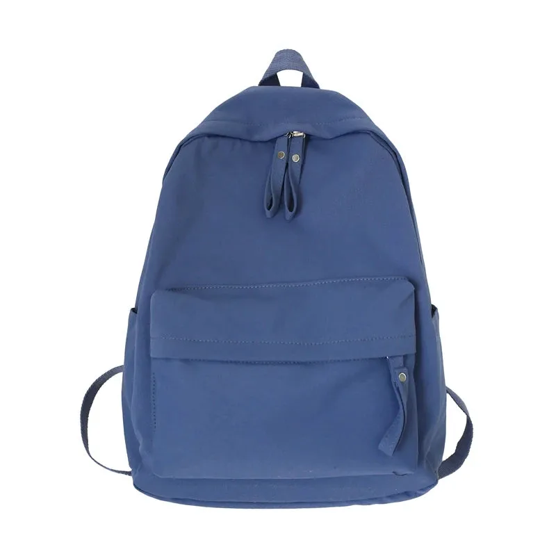 TAVIMART  -  Fashion Women Backpack Female School Blue Bag For Teenager Girls Anti Theft Laptop Shoulder Bags Solid Color Travel Backpack