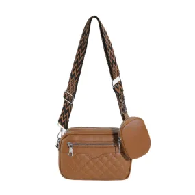 TEEK - Stitching Zipped Combo Shoulder Bag