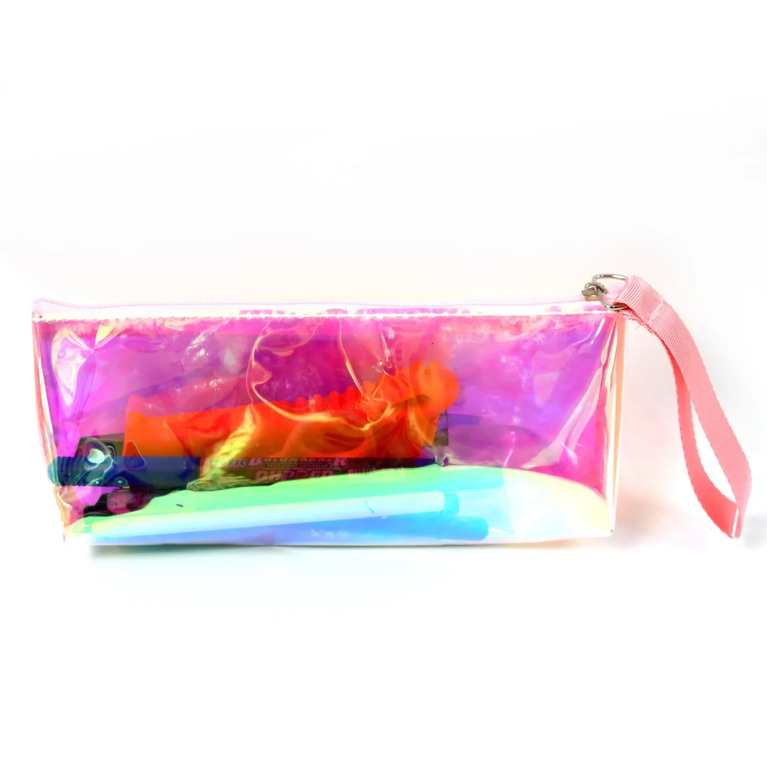 Transparent Pencil Pouch / Case PVC Waterproof Pen Bag With Carry trap (1 Pc)