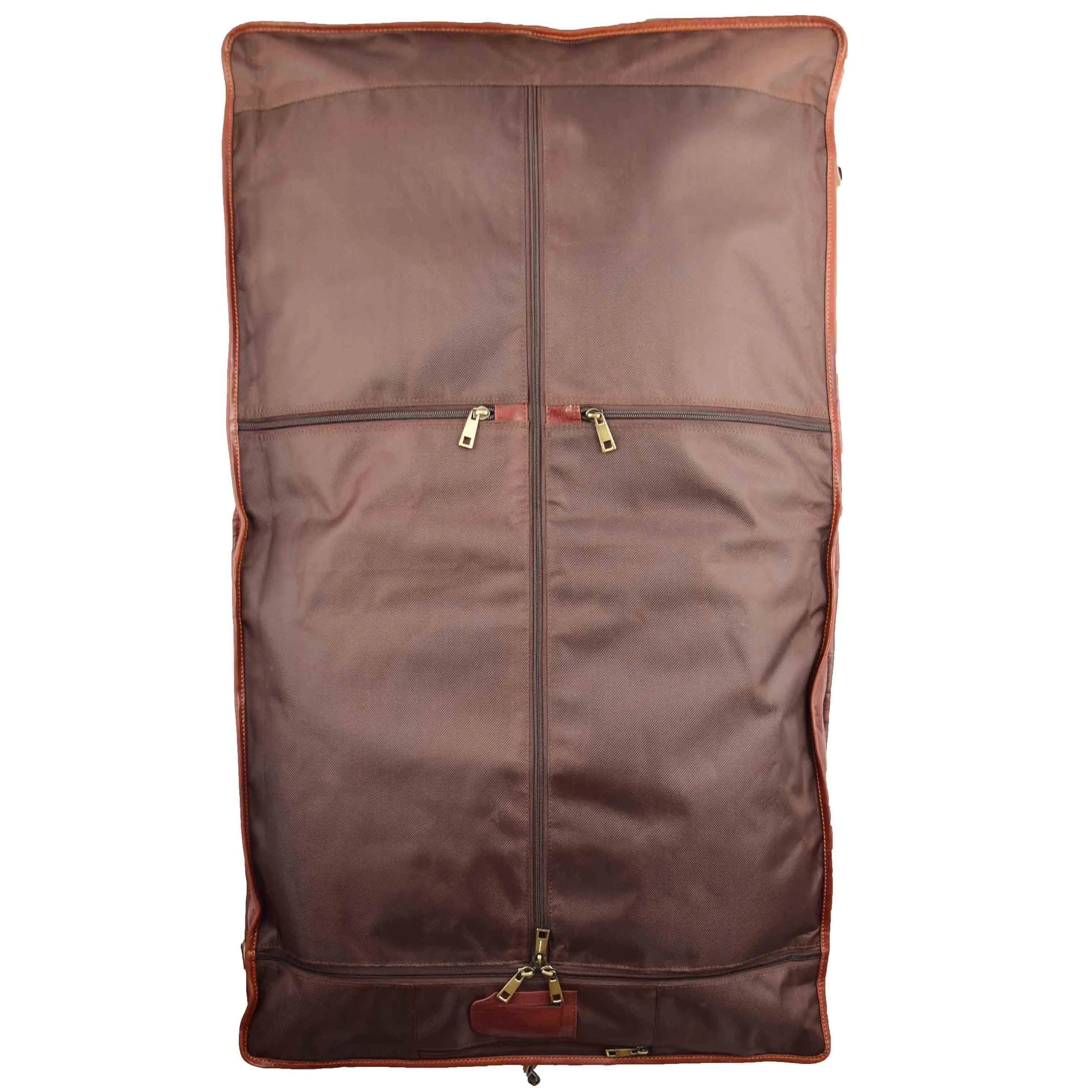 Travel Weekend Leather Suit Carrier Canico Chestnut