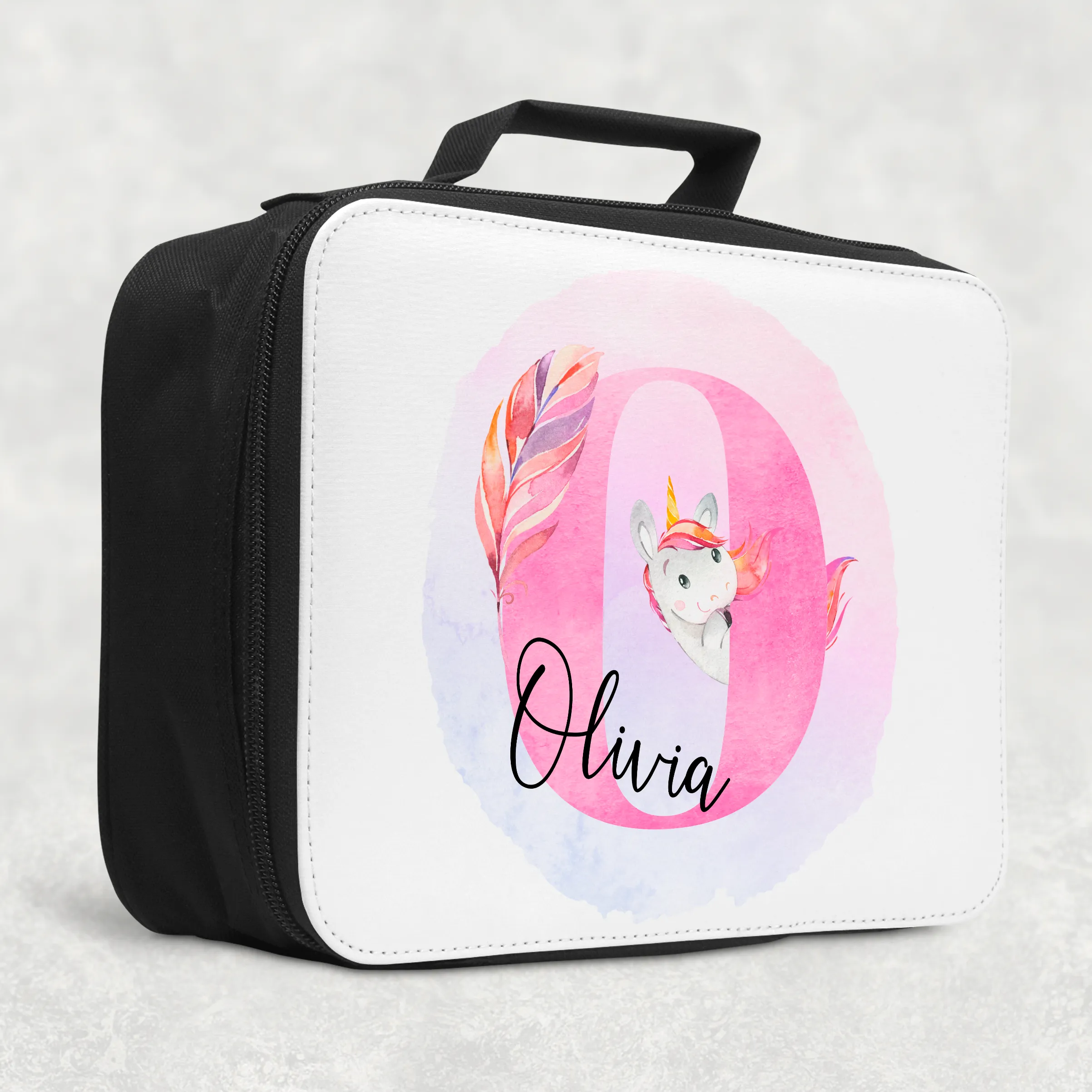 Unicorn Alphabet Insulated Lunch Bag