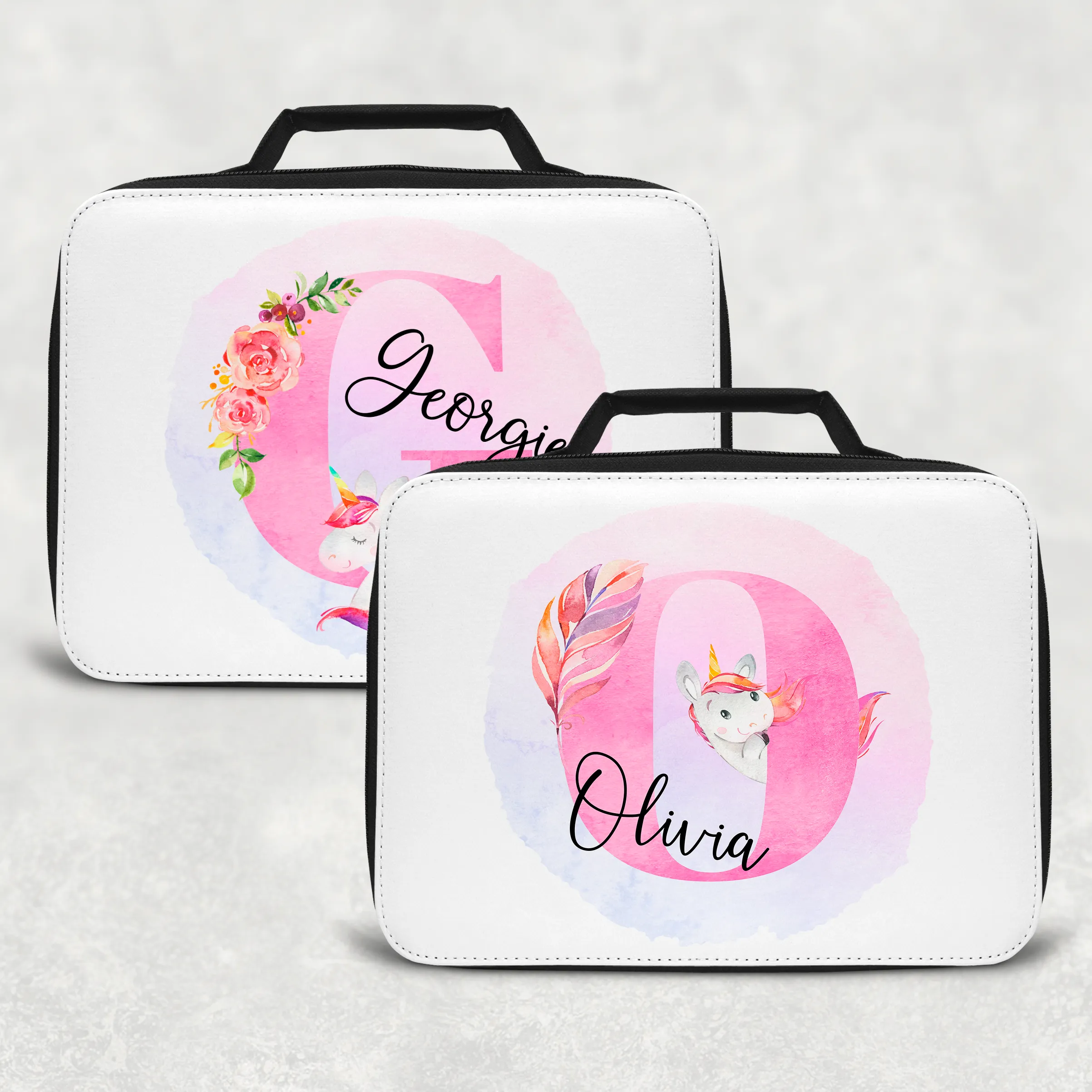 Unicorn Alphabet Insulated Lunch Bag