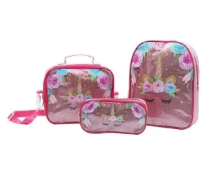 Unicorn Frozen Elsa Kids Cartoon School Bags For Girls Boys Cute Kids Backpacks Children School Bag 3 Piece Set S3784545