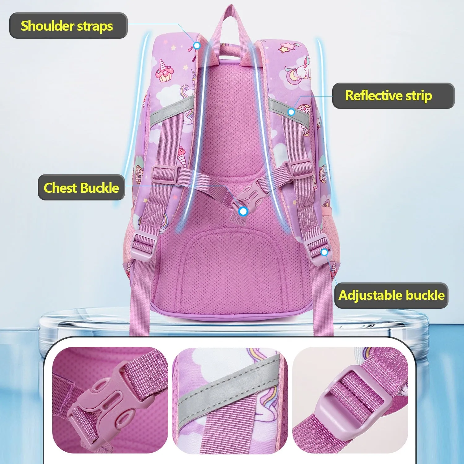 Unicorn School Backpack For Kids