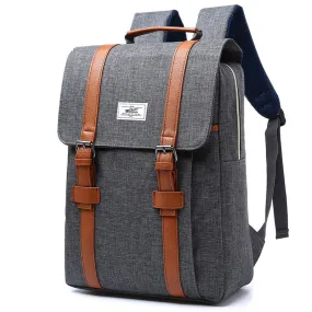 Unisex Laptop Canvas Backpack School Bag Large Capacity