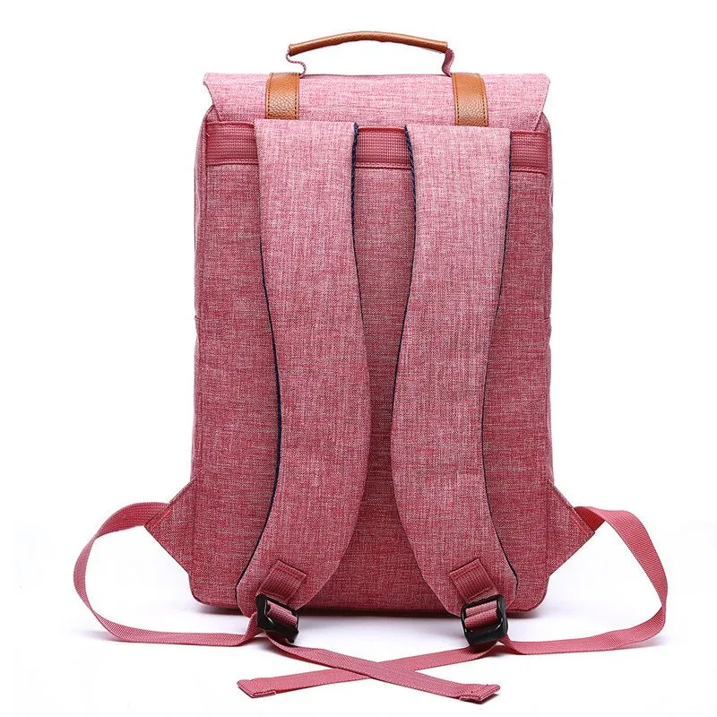 Unisex Laptop Canvas Backpack School Bag Large Capacity