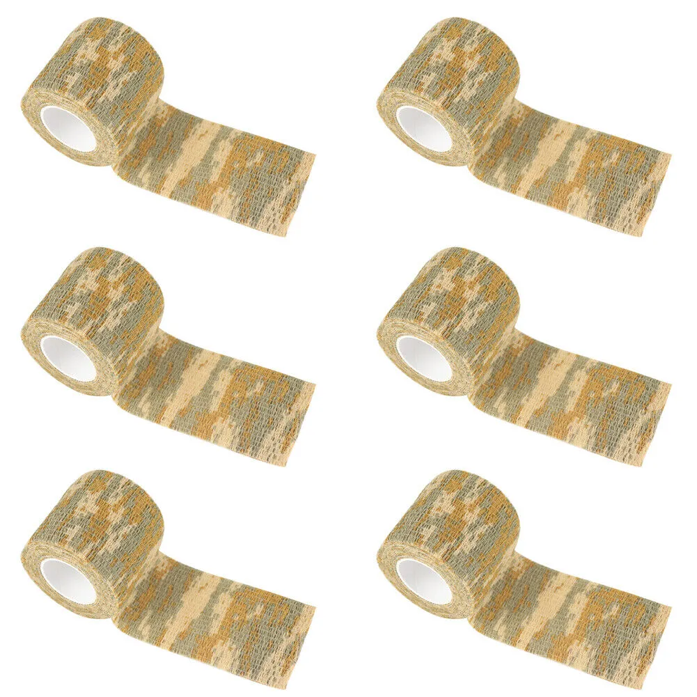 US 6-12 Pack Tactical Self-Adhesive Camouflage Tape For Outdoor Hunting Backpack