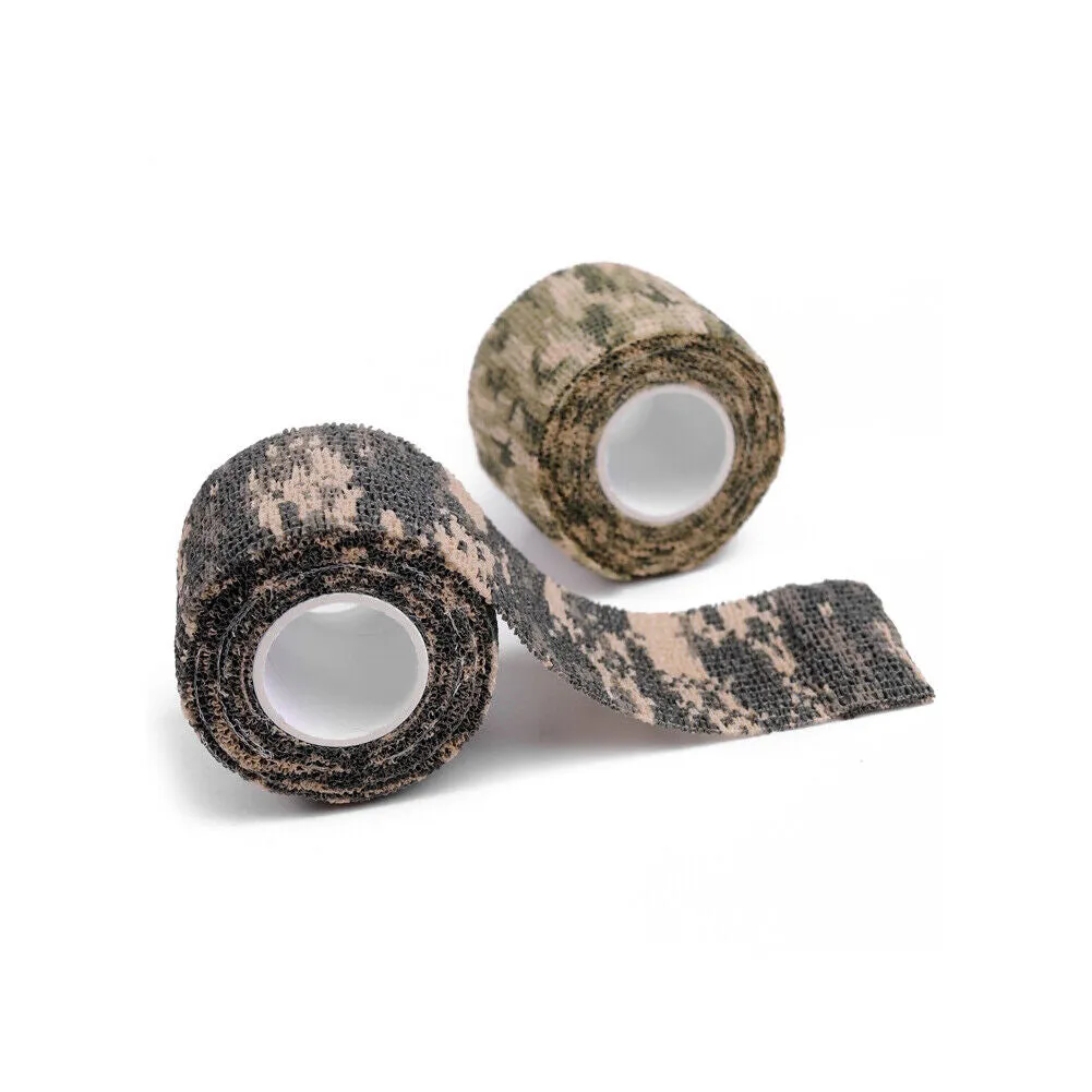 US 6-12 Pack Tactical Self-Adhesive Camouflage Tape For Outdoor Hunting Backpack