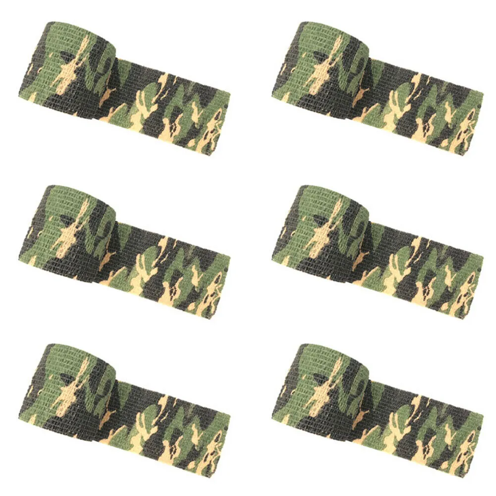 US 6-12 Pack Tactical Self-Adhesive Camouflage Tape For Outdoor Hunting Backpack