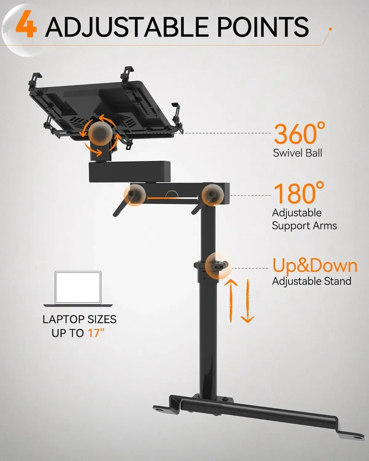 Van Laptop Mount Fit for Toyota Tundra/ Ford Focus