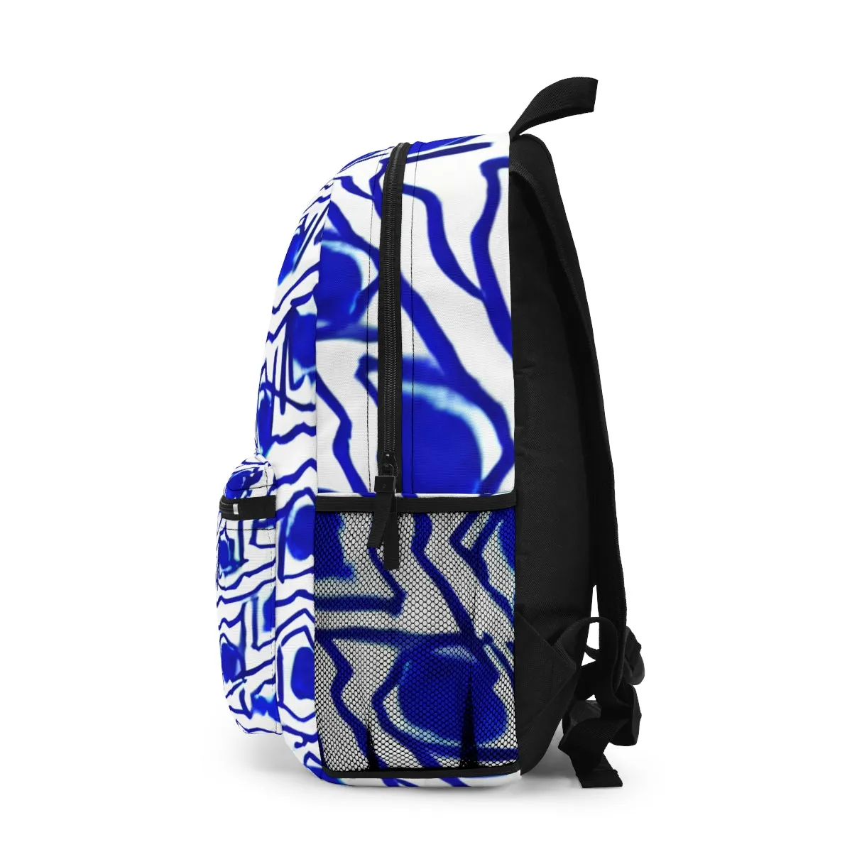 Versatile Blue & White Backpack for Any Occasion