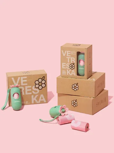 Vetreska Scented Poop Bag Dispensers and Bags| Flora & Cherry Blossom & Strawberry