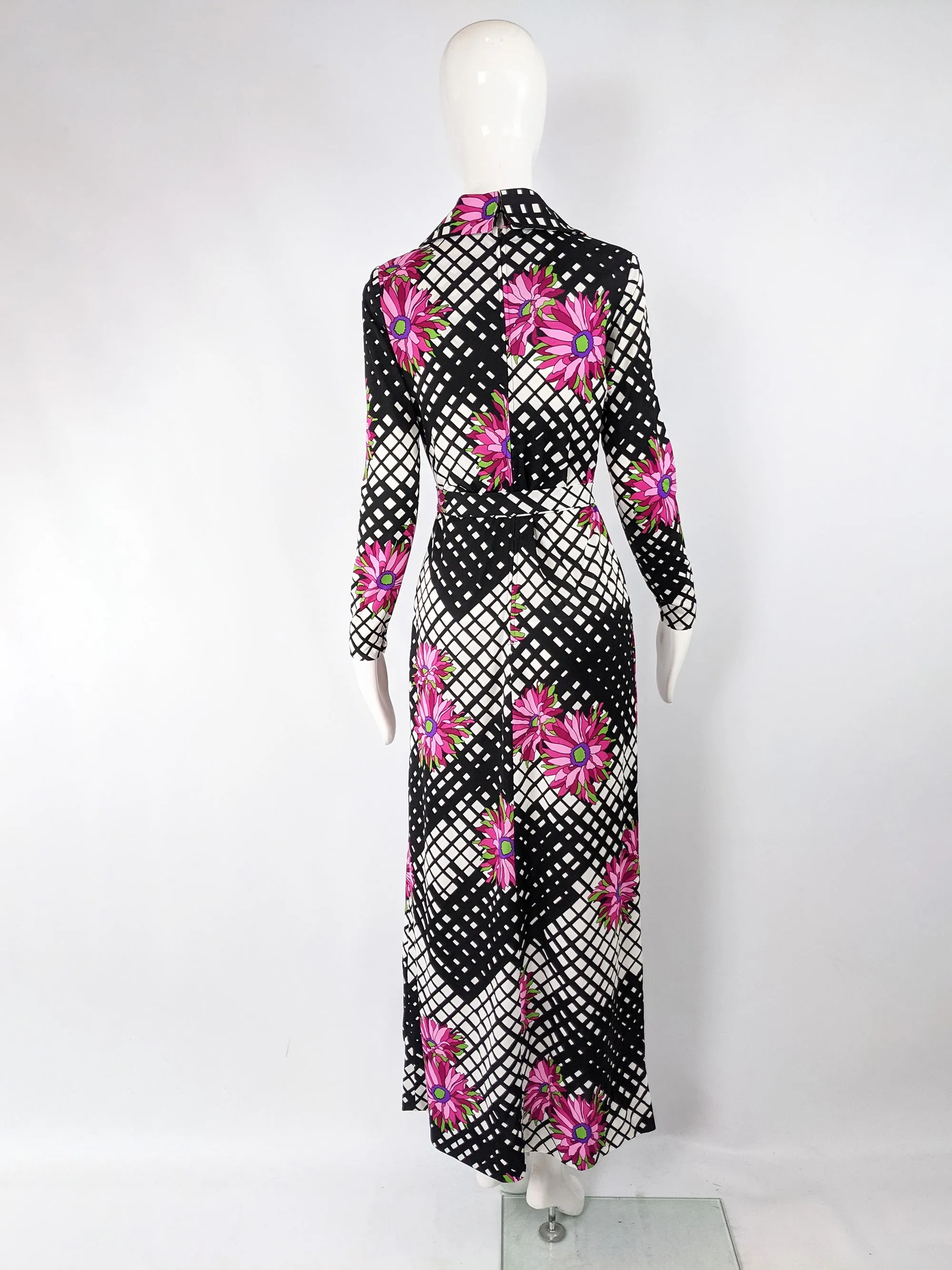 Vintage Psychedelic Patterned Maxi Dress, 1970s