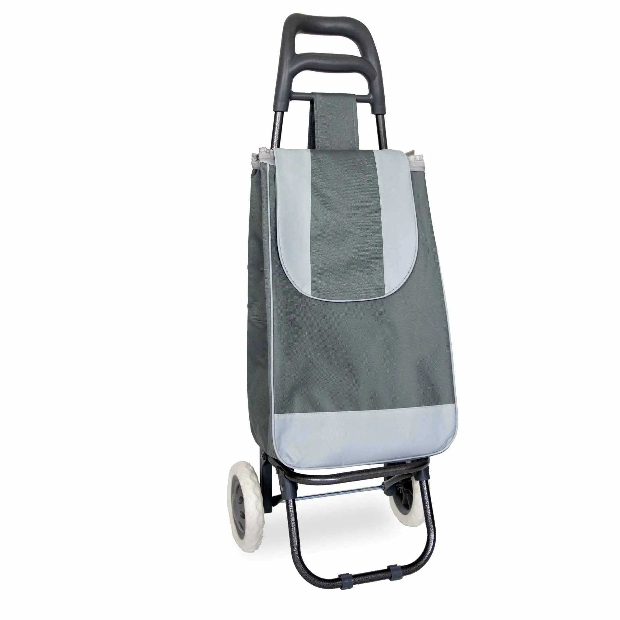 Voyager Stripe Shopping Trolley - Grey