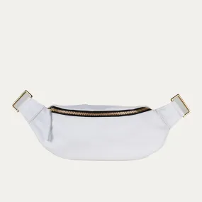 WHT/GH/FP Fanny Pack  Crossbody Bag | White   Gold Hardware