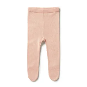 WILSON & FRENCHY KNIT LEGGING W FEET ROSE