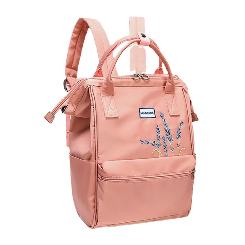 Women Anti theft Waterproof Embroidery Casual Backpack School Bag