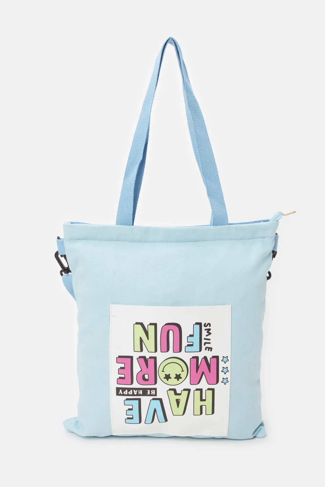 Women Blue Printed Shopper