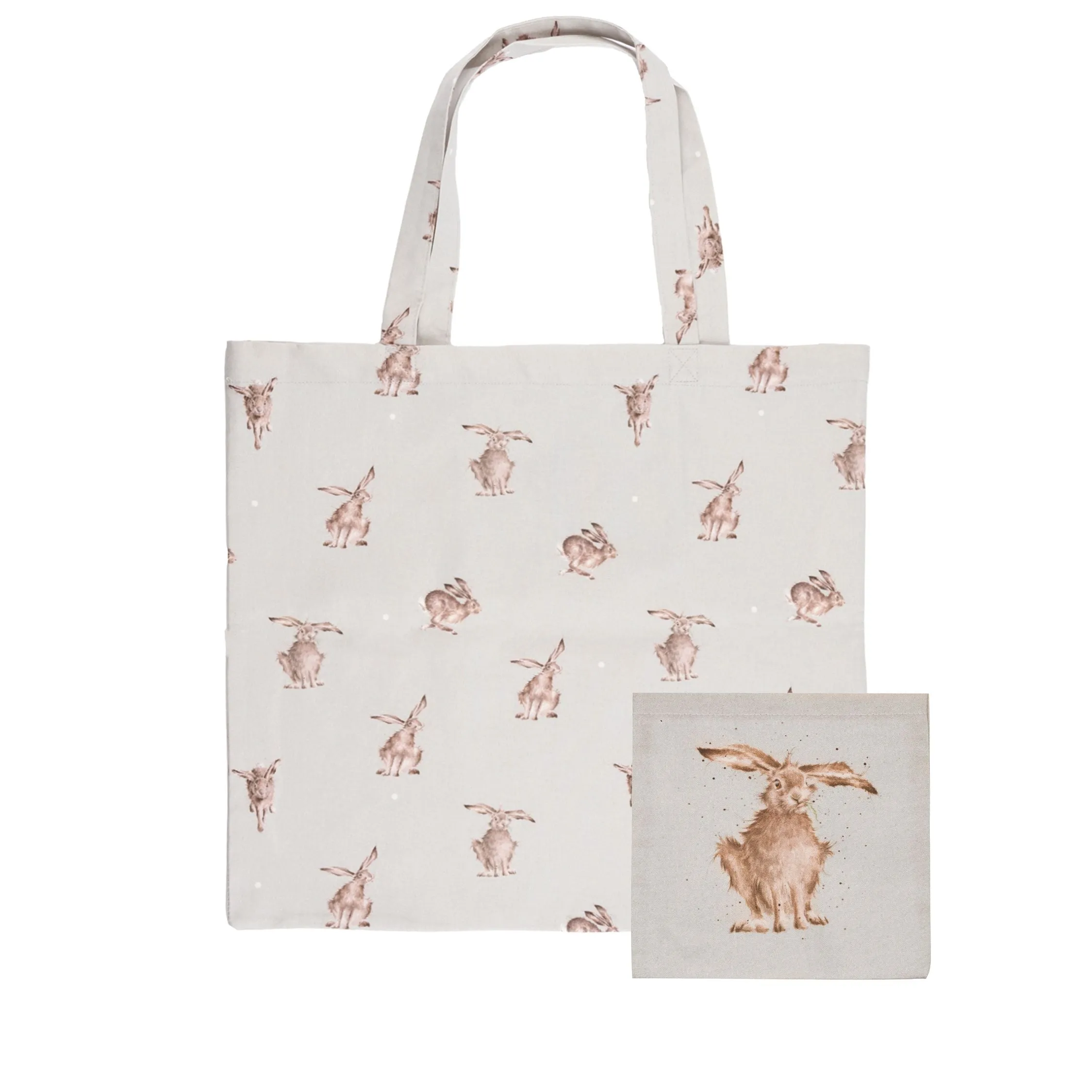 Wrendale Designs Foldable Shopping Bag - Hare-Brained