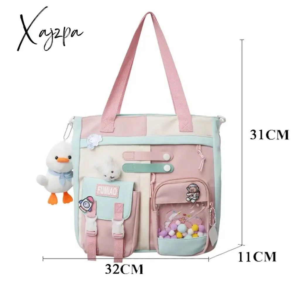 Xajzpa - Fashion Girls Waterproof Bookbag Women Laptop Mochila Student Kawaii Shoulder Bag Backpack Teens Schoolbag Cute Travel Rucksack