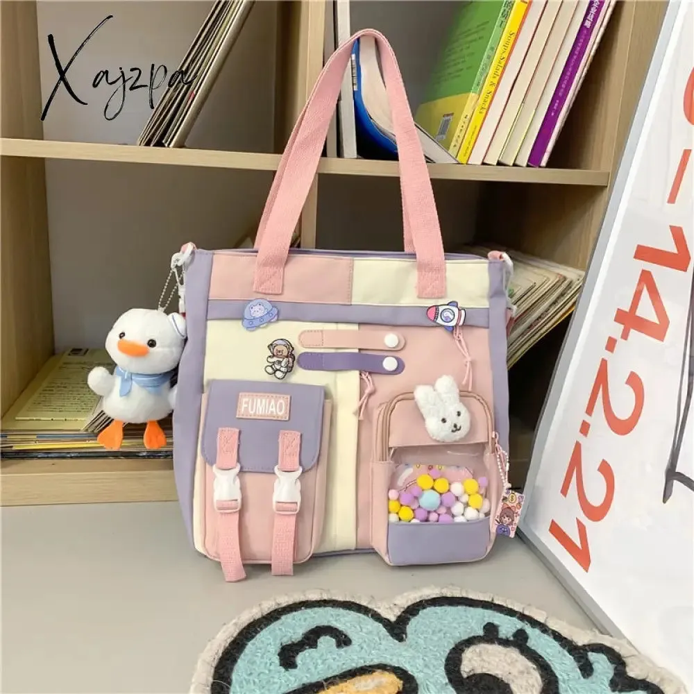 Xajzpa - Fashion Girls Waterproof Bookbag Women Laptop Mochila Student Kawaii Shoulder Bag Backpack Teens Schoolbag Cute Travel Rucksack