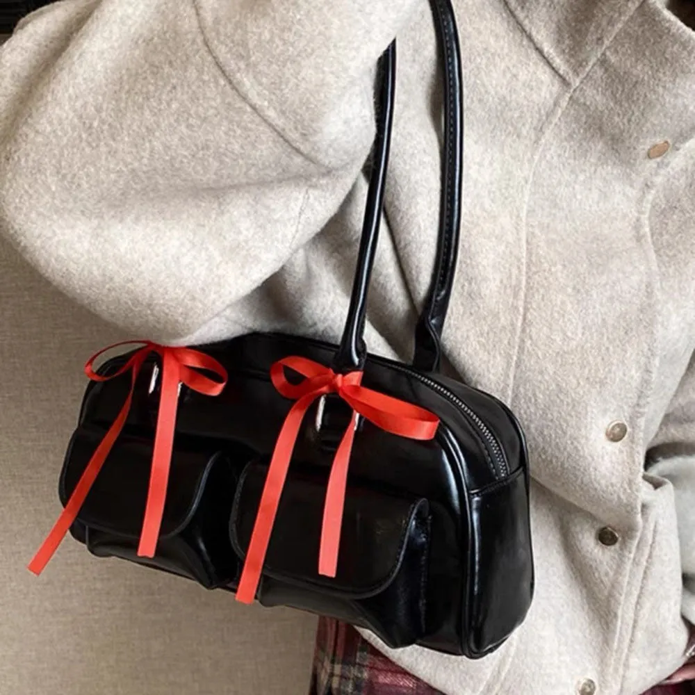 Y2K Shoulder Bag With Bows